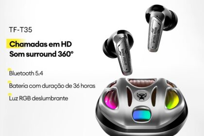 Transformers TF-T35 Fones De Ouvido Bluetooth Sem Fio Inteligente Redução De Ruído Iluminação Fria