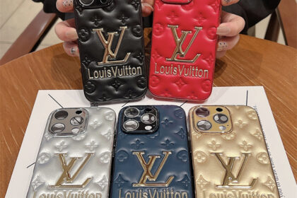 Capa De Telefone De Couro De Marca De Moda Em Relevo De Luxo Para iPhone 16 15 14 13 12 Pro Max À Prova De Choque