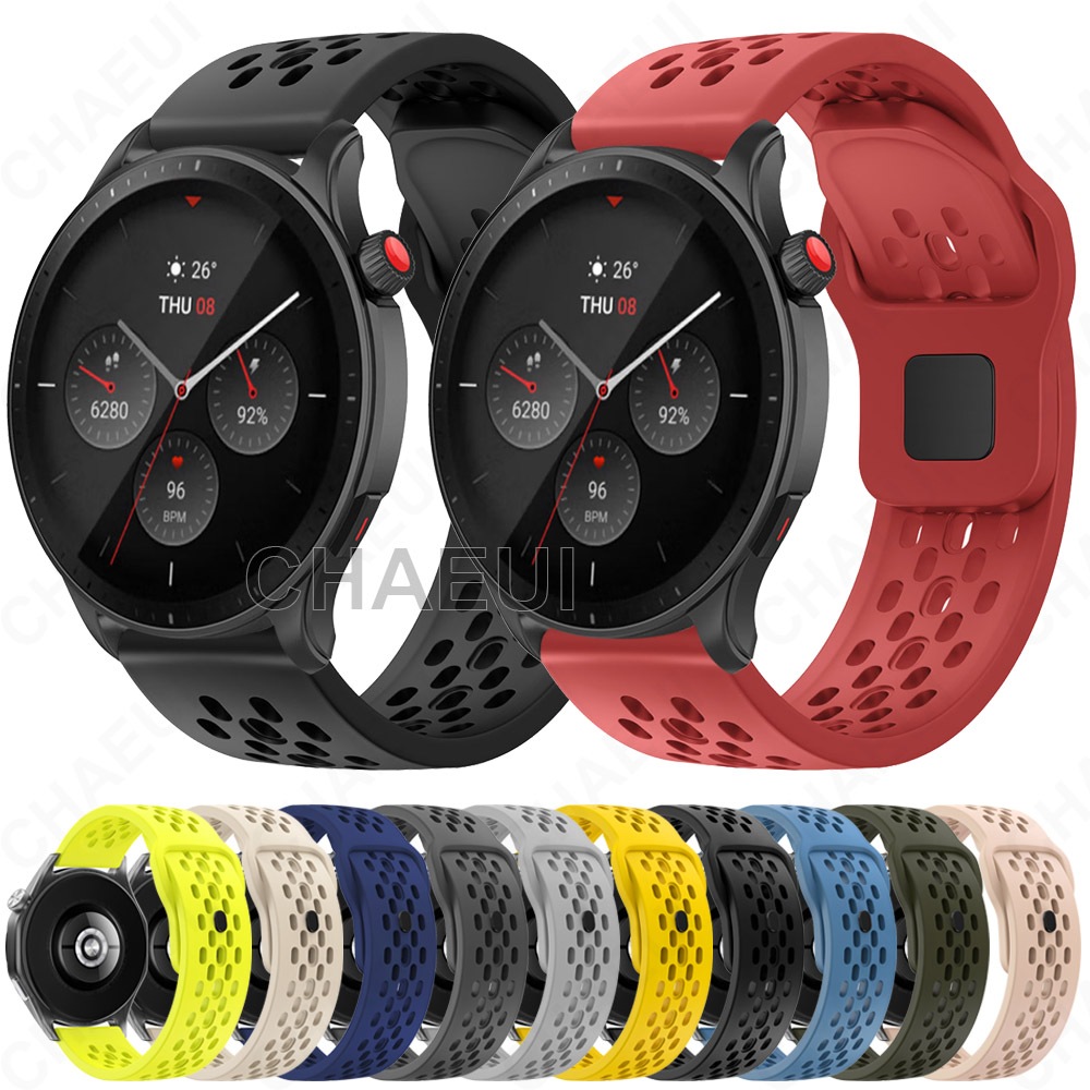 Pulseira Esportiva De Silicone , Acessórios Para Amazfit GTR 4 3 Pro 2 / Balance 2 / Cheetah Pro / GTR Mini / Active 2
