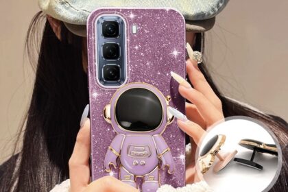 YBD 3D Astronauta Suporte Capa De Telefone Para infinix Hot 60i 60 Pro + 50 X6726 X6728 X6728B X6885 X6886 Espumante Gli