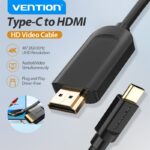 Vention USB 3.1 Tipo C Para hdmi 1.4 Cabo 4K Adaptador Telefone tv Compatível Com Dell XPS Samsung S9/S8