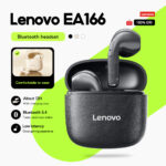 Lenovo Fones De Ouvido EA166 Verdadeiro Sem Fio Bluetooth Fone HD Estéreo Alta Fidelidade Baixa Latência Com Microfone 5
