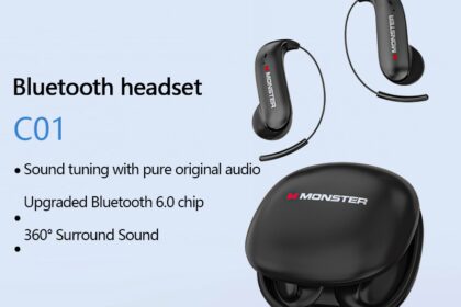 Monster C01 Intra-Auricular Sem Fio Novo Fone De Ouvido Bluetooth 6.0 Bateria De Longa Duração Com Redução De Ruído