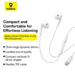 Baseus Fone De Ouvido Intra-Auricular Com Fio CZ19/HZ19 Tipo C Microfone Fones Para Xiaomi