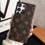 Moda Marca Rótulos Luxo Couro Silicone Capa Para Samsung Galaxy S23 S24 S25 Ultra S25/S24Plus Capô