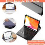 Nova Capa Samsung Tab 2025: Compatível com S7/S8/S9/S9FE/S10FE + Teclado ABNT Magnético!