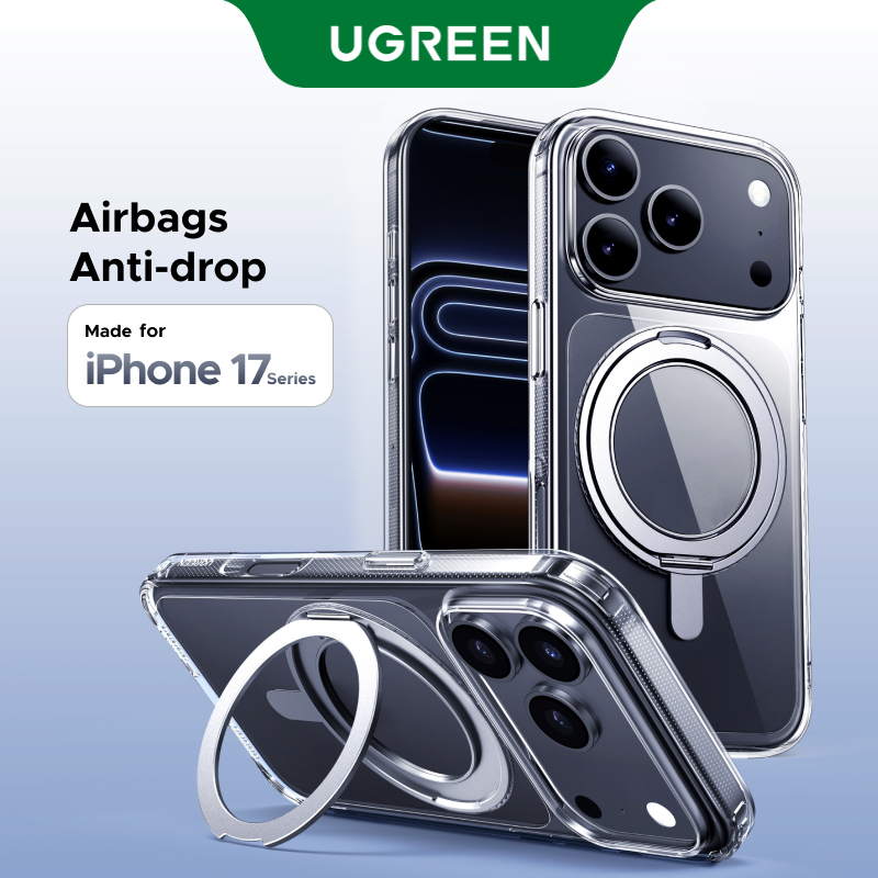 UGREEN 360 ° Capa Com Suporte Magnético Para iPhone 17 Pro/Max Giratória