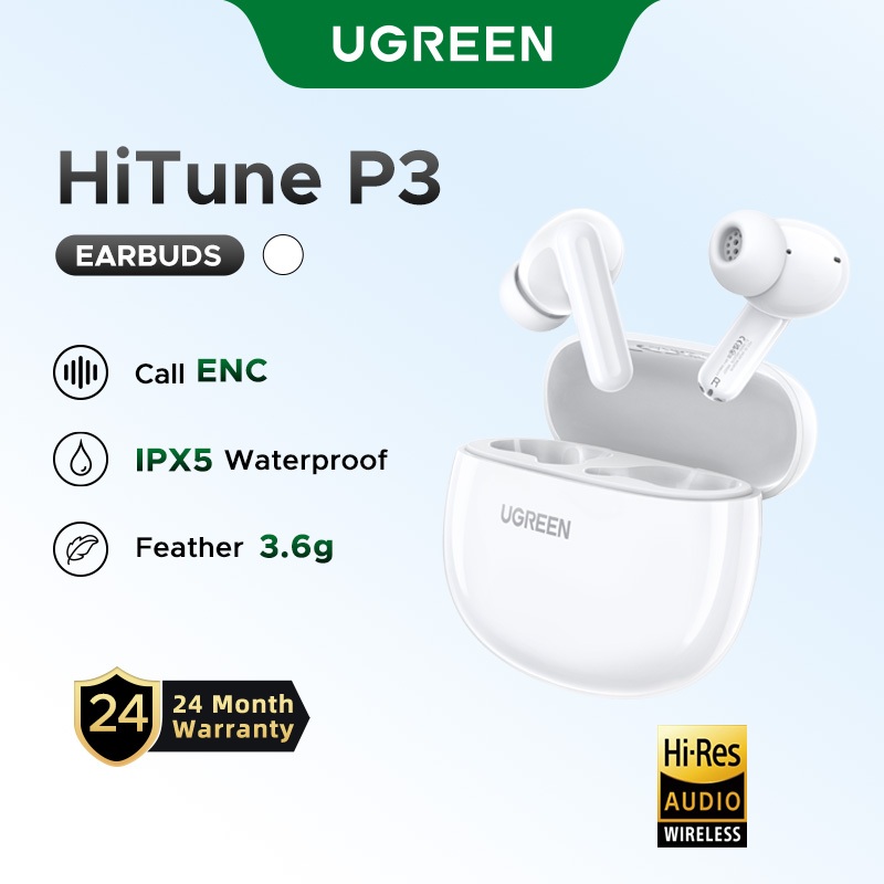 UGREEN H5 Bluetooth 5.3 Fone De Ouvido Sem Fio Semi-Em-Auricular 4-Mic Redução De Ruído Baixa Latência Alta Duração Da