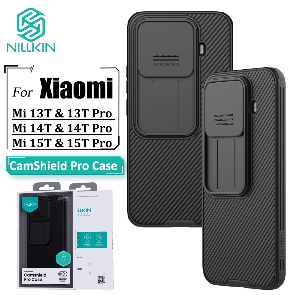 Nillkin Caso Para Xiaomi 15T Pro 14T 13T 12T De Telefone Câmera Slider Proteção Luxo À Prova De Choque Capa Traseira