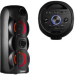 Caixa de Som Portátil Amplificada Bluetooth Karaokê Usb Mic Bomber Party 800 4400mAh Som Potente