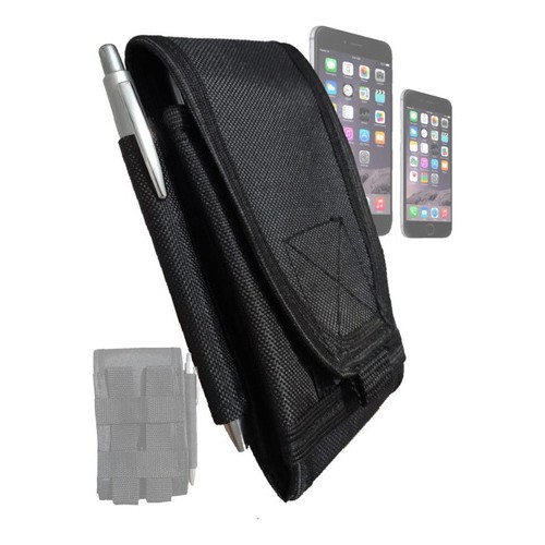 Porta Celular Táticobr Militar P/ Colete Modular Ou Cinto C/ Clip, Prendedor Ou Abotoado C/ Porta Canetas