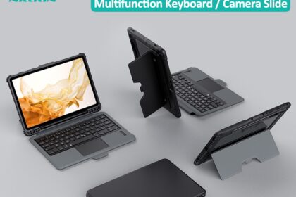 Capa Para Teclado Multifuncional Nillkin Samsung Galaxy Tab S8/S8 5G Com Porta-Lápis Deslizante De Proteção Câmera À Prova De Choque