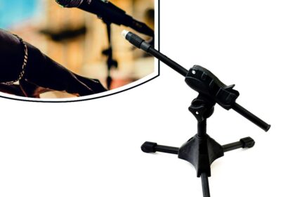 Pedestal Suporte Mini Girafa Smmsb Microfone De Mesa