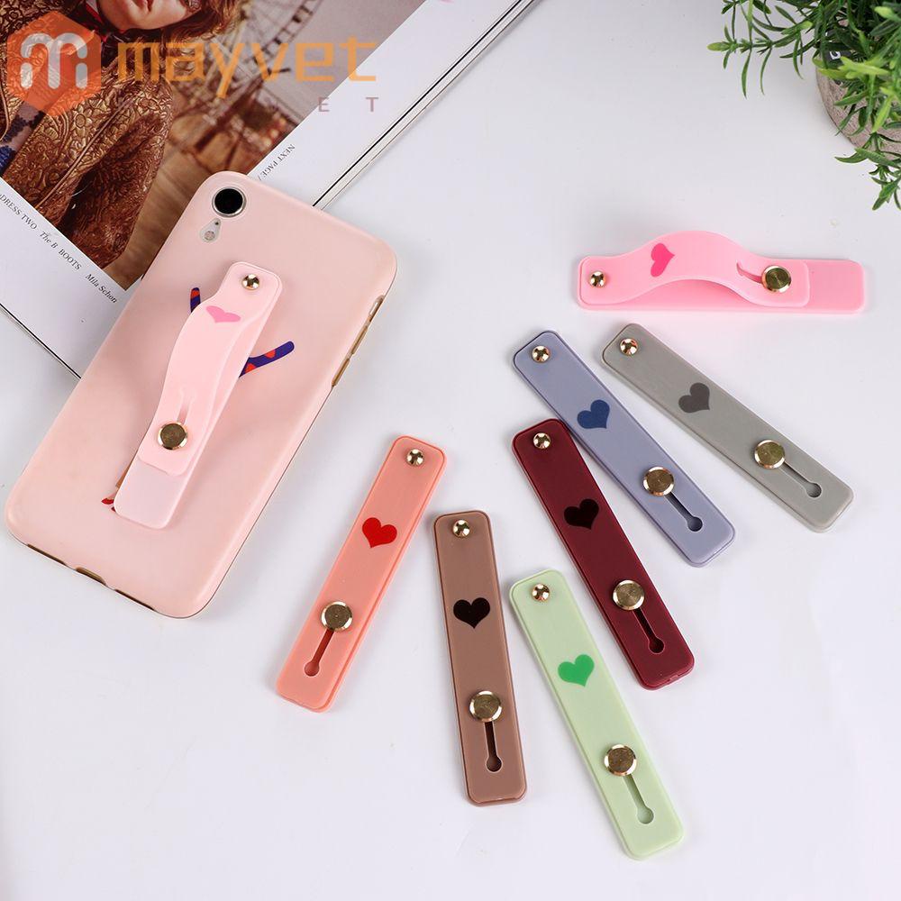 Mayshow Suporte De Celular Universal Criativo Em Silicone Com Cor Pastel / Anel De Dedo