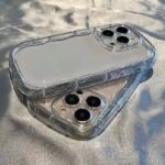 Capa Transparente Espessada Para iPhone 16 15 14 13 12 11 Pro Max X Xr Xsmax 7 8 Plus Air Bag Soft TPU Case Traseira Com