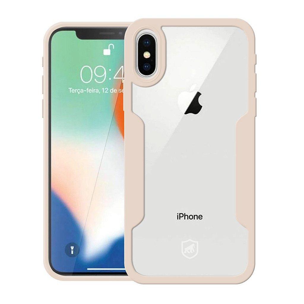 Capa Case Capinha 360 Gshield para iPhone X / XS – Rosa, Proteção Completa Frontal e Traseira