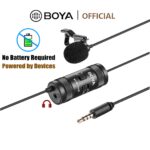 BOYA BY-M1 PRO II Microfone Lavalier Omnidirecional (Atualizado Do) Com Monitoramento De Fone De Ouvido Mini Lapela Mic Para Smartphones Câmeras De Ação Laptops PC Vlog Livestream