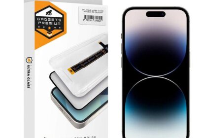 Película Ultra Glass Gshield p/ iPhone 14 Pro – Vidro Duplo Temperado e Bordas Reforçadas