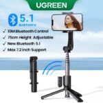 Suporte Para Tripé UGREEN Bluetooth Selfie Stick 750mm Extendido 10m Universal iPhone 14/14 pro/Samsung/Huawei