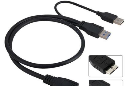 UQ Dual USB 3.0 A Macho Para Micro-B + Cabo Y Disco Rígido HDD
