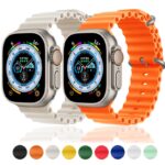 Pulseira Oceano Silicone Compativel Relogio Apple iWatch series 8 7 6 5 4 3 se 38 40 41 42 44 45 49mm