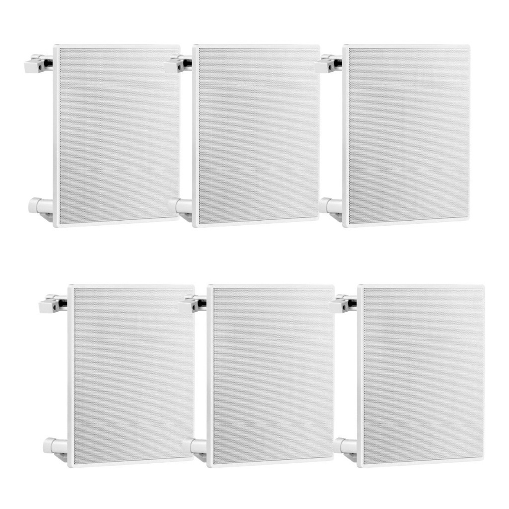 Kit 6 Arandelas Frahm Quadrada 6 40 Watts Rms 8 Ohms - Branca