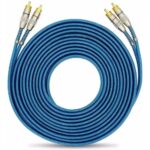 Cabo RCA 5 Metros Dupla Blindagem Cobre 5m Blindado Azul 5mm