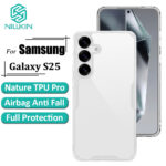 Nillkin Natureza Pro Caso Samsung Para Galaxy S25 Fino Luxo Macio TPU Transparente Airbag À Prova De Choque Capa T