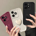 Para Tecno Spark 30 20 10 Pro/10C 20C 30C Capa De Silicone Macio De Luxo 3D Love Heart Telefone 20 Plus Pacote Completo