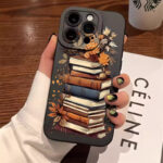 Bonito Livro Padrão Caso De Telefone Para iPhone 11 12 13 14 15 16 Pro Max 16E 7 8 Plus X XR XS SE2 À Prova De Choque Ca