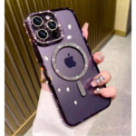 Capinha capa case Magsafe Brilho Luxo Strass iPhone 11 12 13 14 15 16 Promax