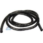 Fita Espiral 1/2 12,00mm Organizador de Fios e Cabos - Preto - Metro