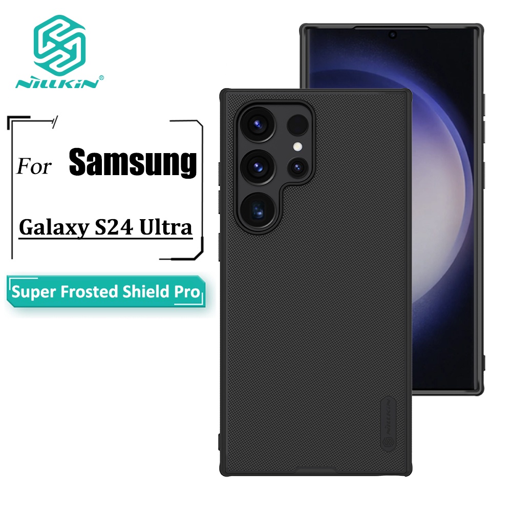 Capa Nillkin Super Frosted Shield Pro Para Samsung Galaxy S24 Ultra Phone Fina TPU + PC Anti-Impressão Digital Traseira À Prova De Choque