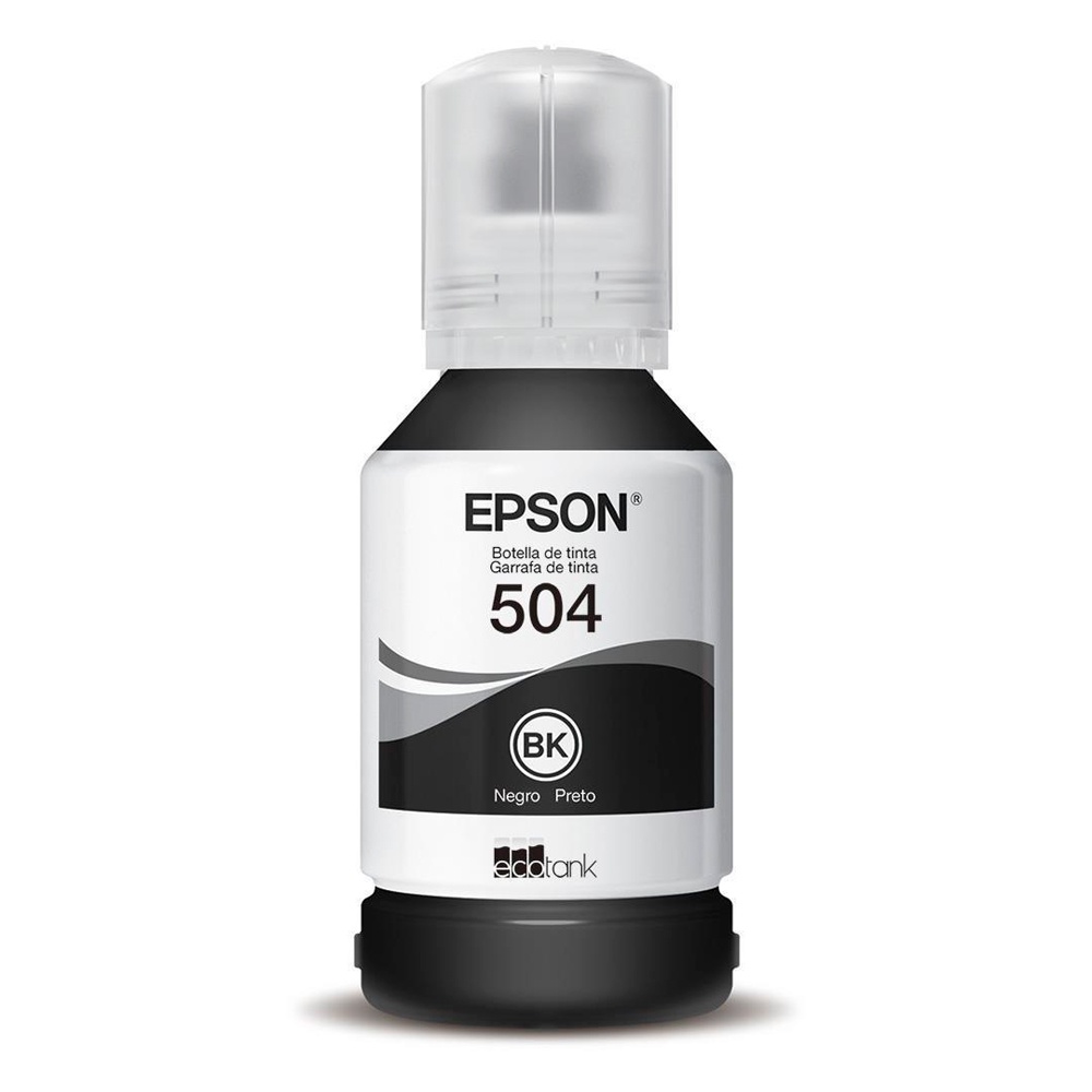Refil Garrafa de Tinta Epson T504 Preto 127ml