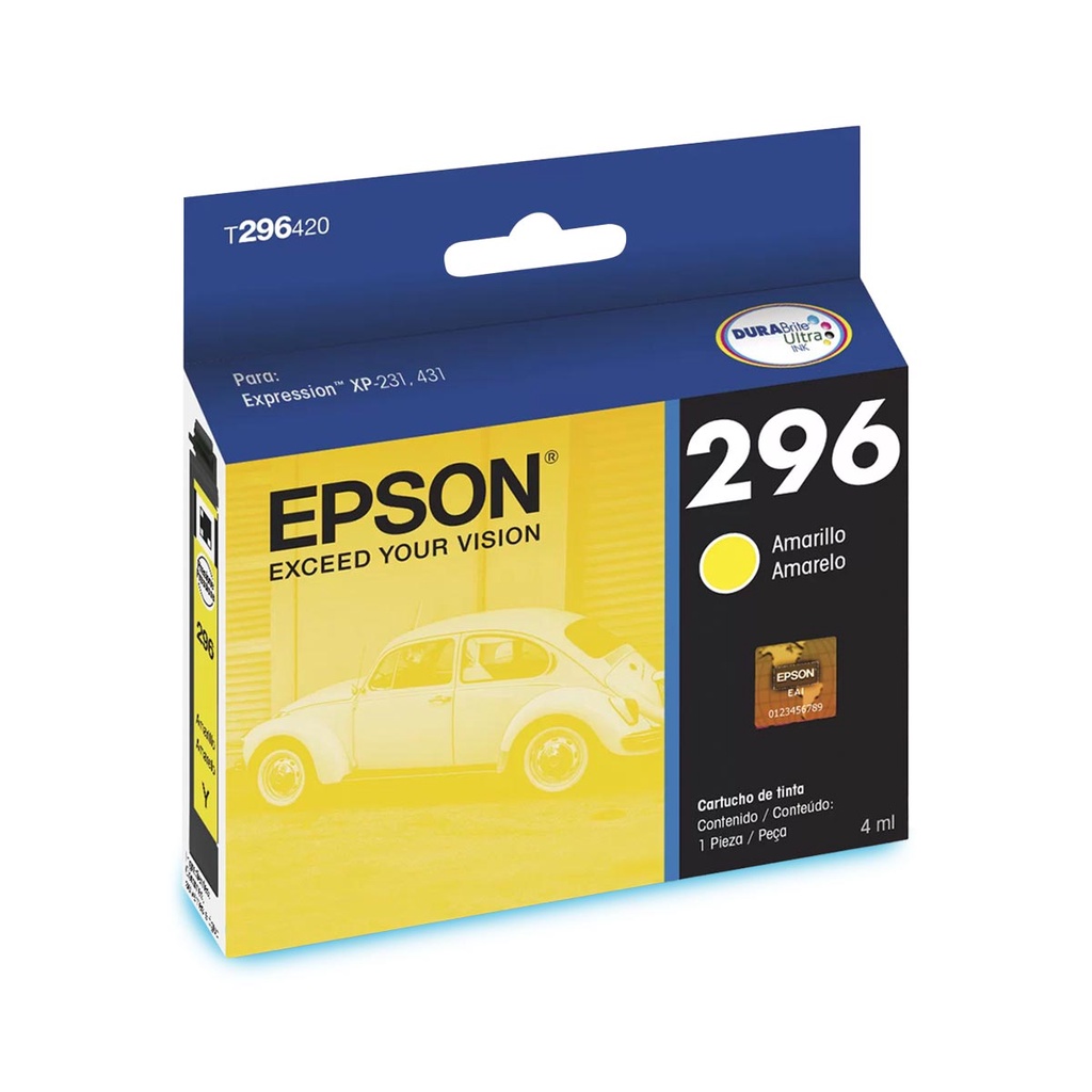 Cartucho de Tinta Epson Amarelo Expression T296420 XP231/431