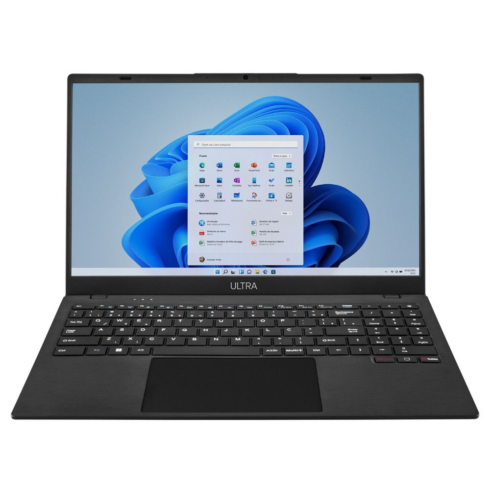 Notebook Ultra, Windows 11 Home, Tela 15,6 Pol HD, Celeron N4020C, Memória 4GB/128GB, Microsoft 365, Multi - UB261