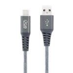 Cabo USB-C i2GO 2m 2,4a Nylon Trançado Chumbo