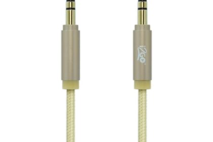 Cabo Auxiliar i2GO 1,5m Nylon Trançado Dourado