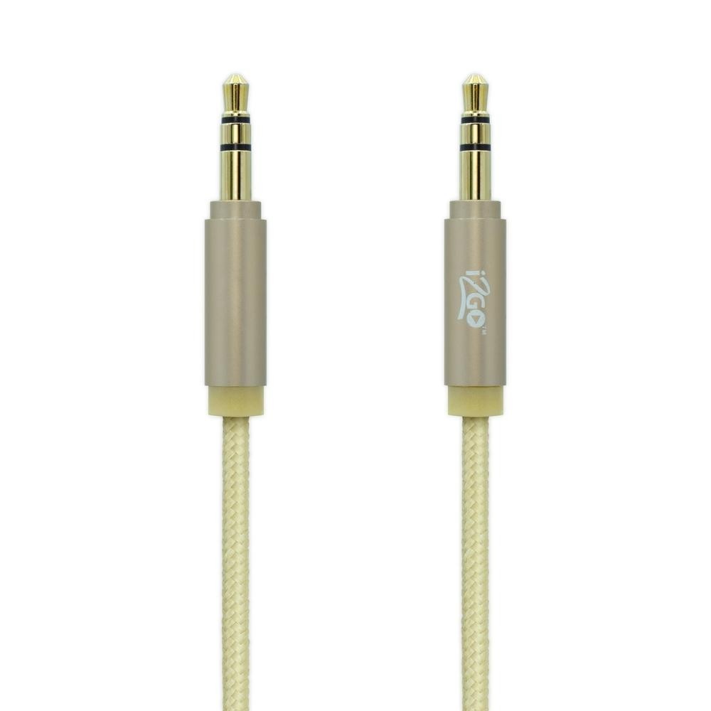 Cabo Auxiliar i2GO 1,5m Nylon Trançado Dourado