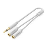 Cabo de Áudio Ugreen Av134 1 Conector 3.5mm Macho para 2 Entradas Fêmea 25cm