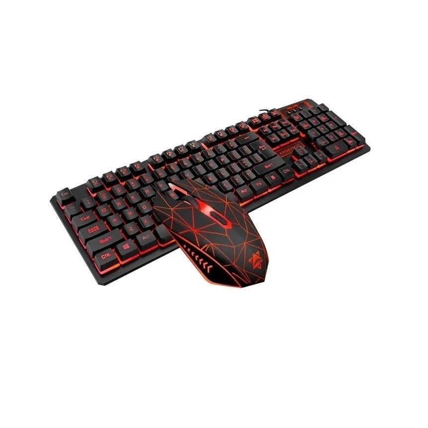 Kit Teclado Mouse Gamer Evolut Rgb Led Usb 2400 Dpi Jogos