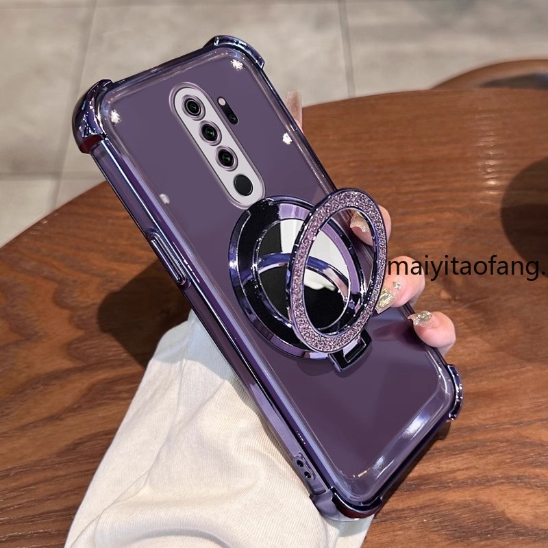 Capa Para redmi note 8 pro De Telefone À Prova De Choque 3D Suporte Espelho De Maquiagem Nova Macia SJSFHZJ01
