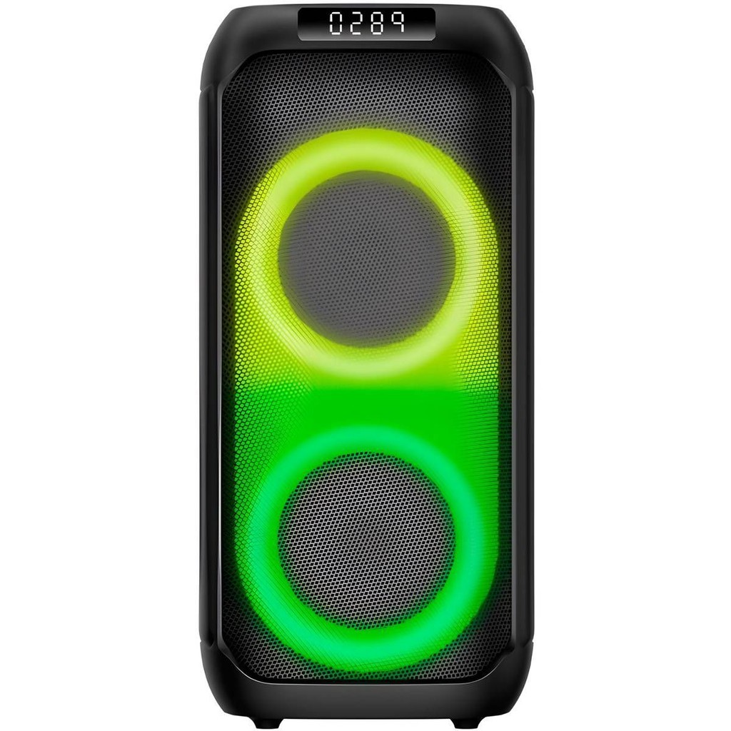 CAIXA BOMBER PARTY 600W | Som Profissional + Luzes LED + TWS Stereo | Bluetooth 5.3 | 6h Bateria