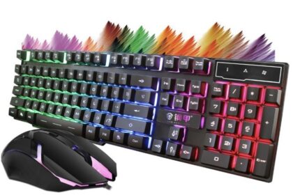 Kit Teclado Mouse Gamer Membrana LED USB