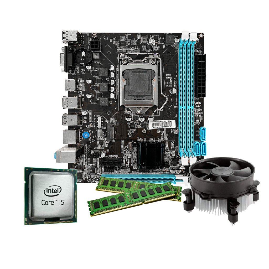 Kit Upgrade Processador Intel I5 3470 + Placa Mãe H61 + Memória RAM 16gb DDR3 + Cooler
