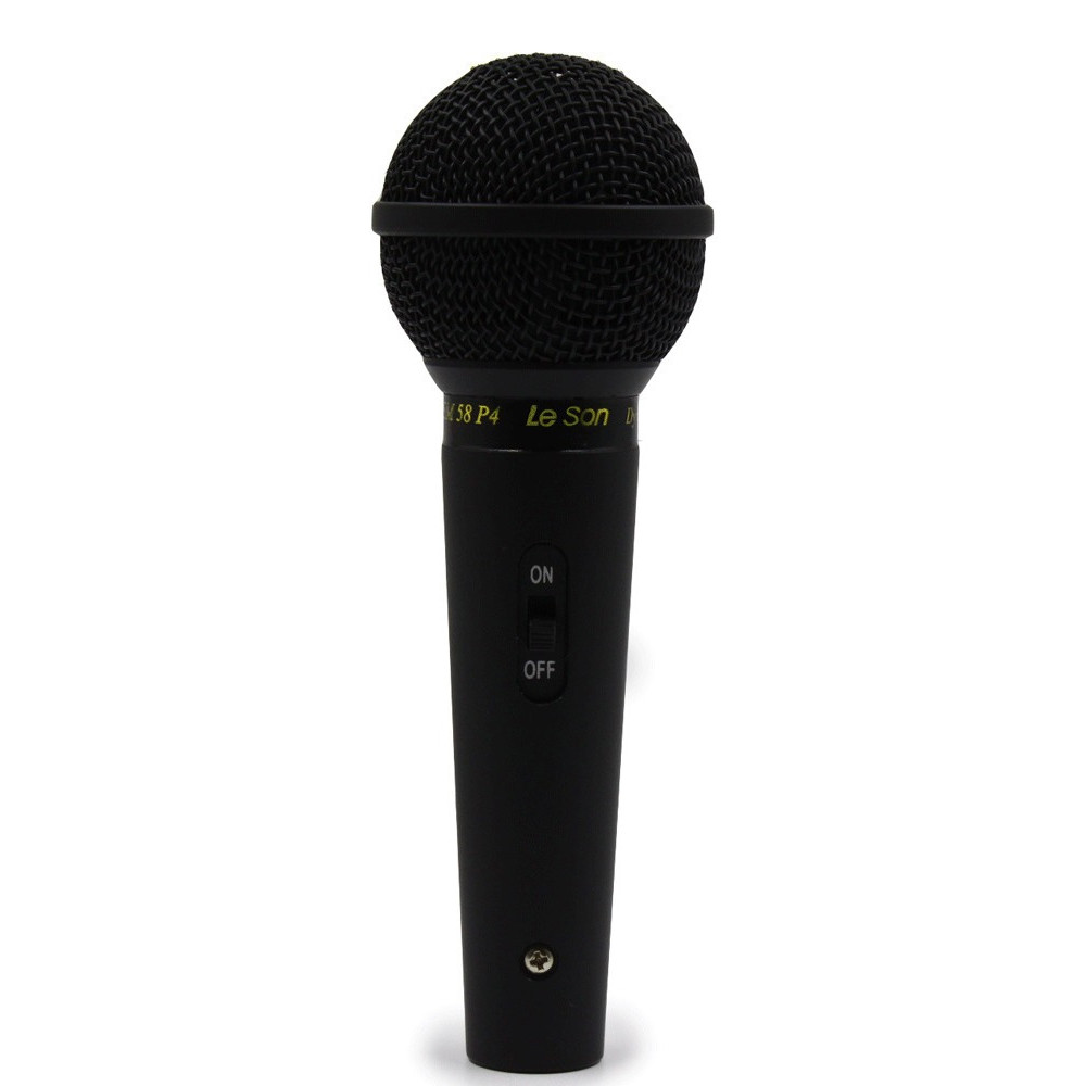 Microfone com Fio Profissional Preto Fosco SM-58 P4 - Leson 2AM002263