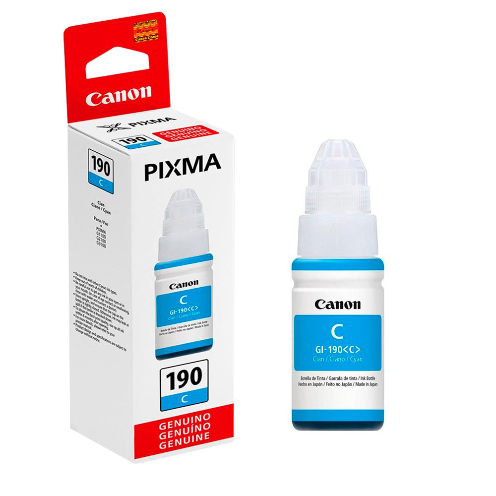 Refil Garrafa de Tinta Canon Ciano GI-190 70ml