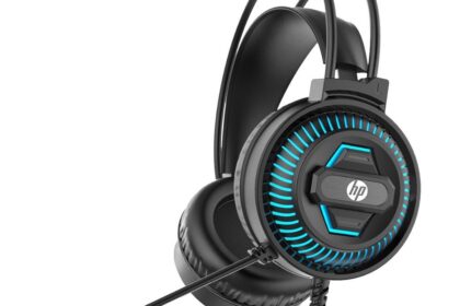 Headset Gamer HP com LED Azul - Conforto Almofadado e Microfone Omnidirecional - Cabo de 2m