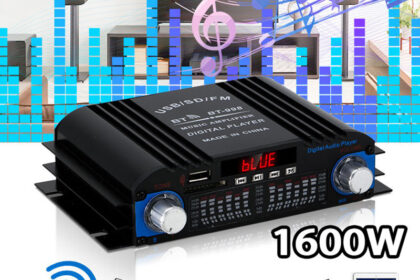 Amplificador De Áudio Digital HiFi De 1600 W E 4 Canais Para Alto-falantes Residenciais E Automotivos
