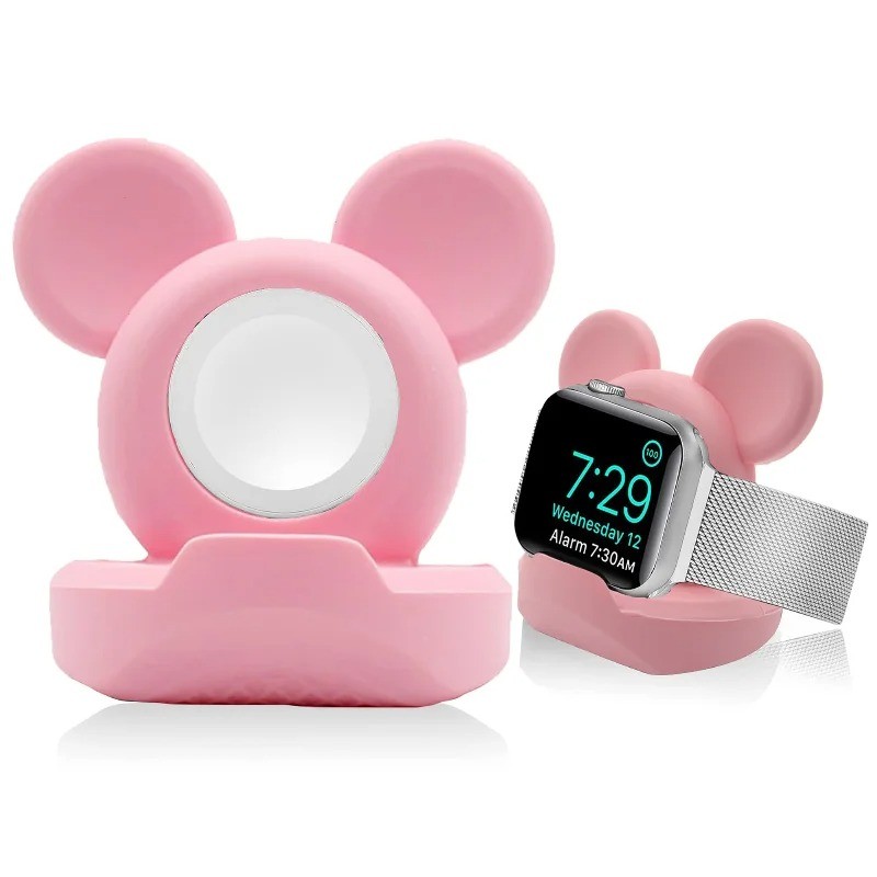 Suporte De Mesa Para Apple Watch Série 10 9 8 7 6 SE 5 E 4 iWatch Carregador De silicone 46mm 45mm 44mm 42mm 41mm 40mm C